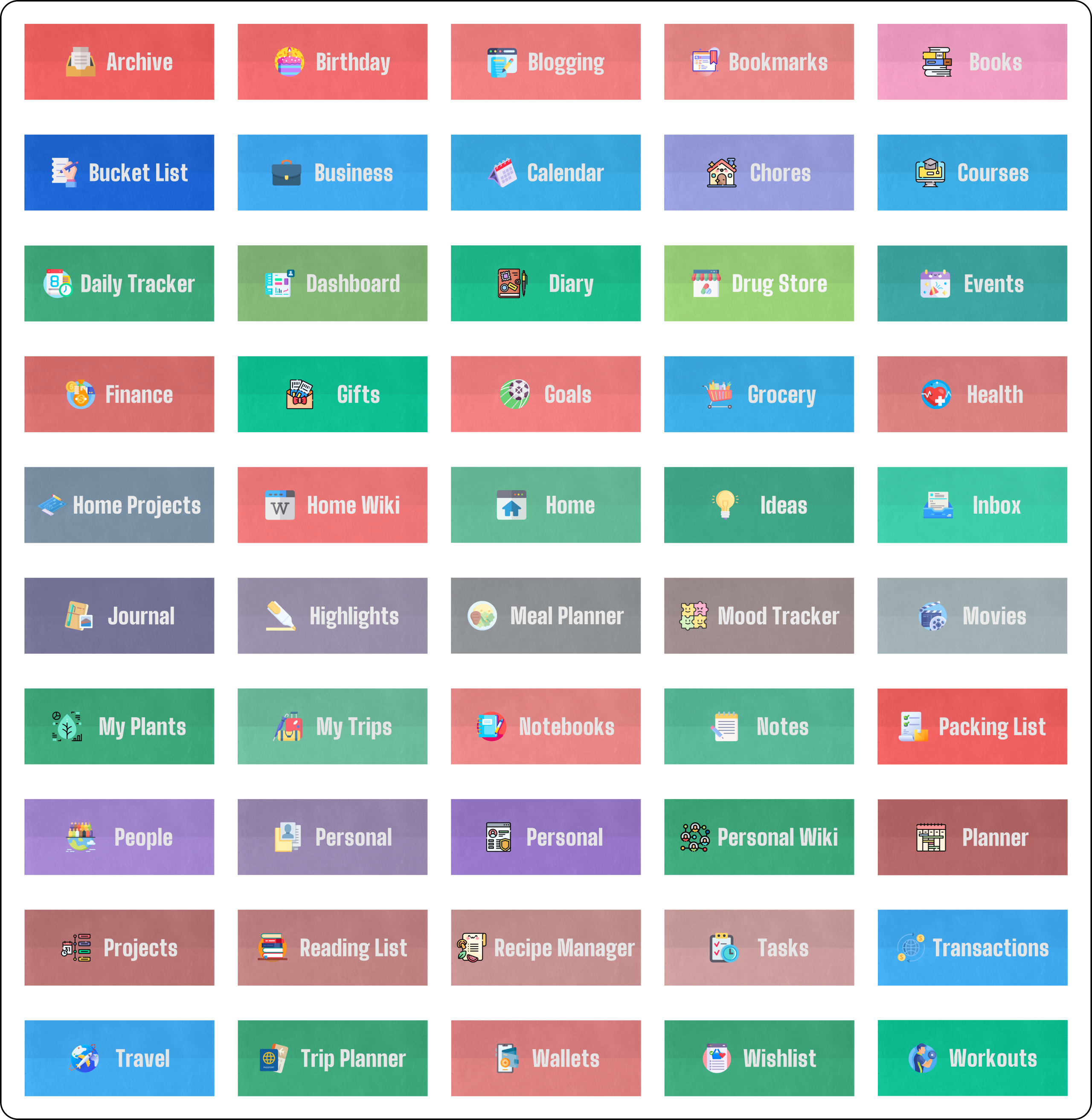 Notion Gallery 数据库专用封面 – 英文字体插图 Notion Gallery 数据库专用封面 – 英文字体插图